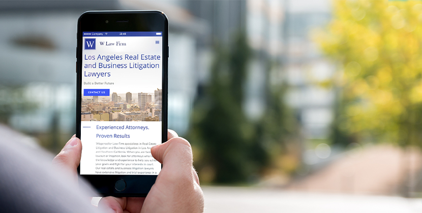Mobile Website For Law Firm