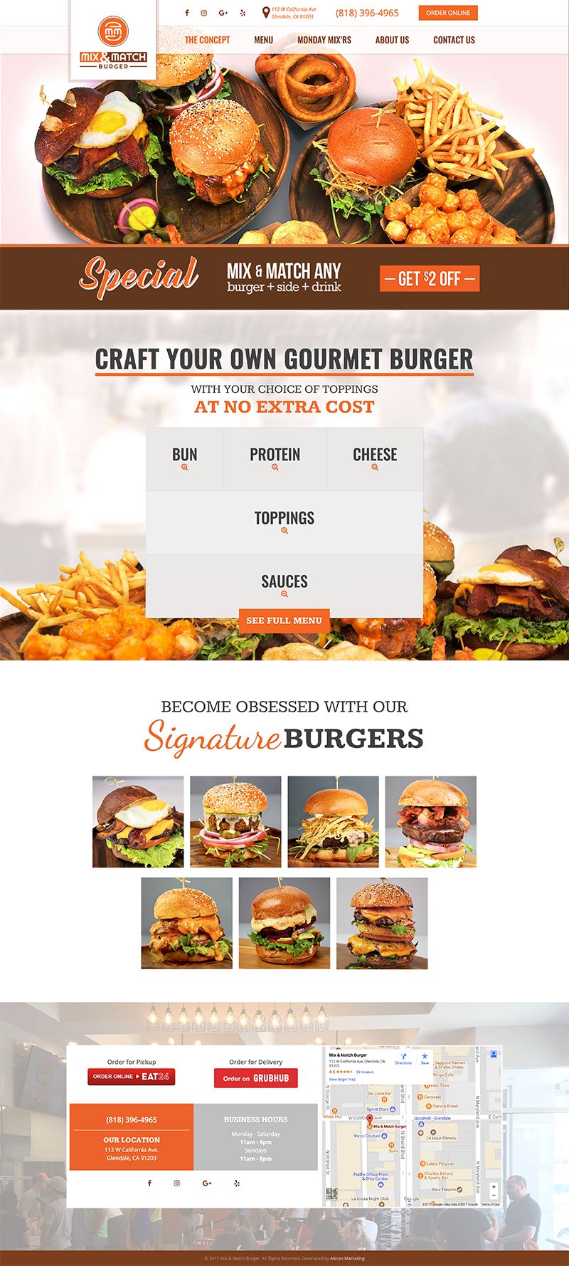 Web Development - Mix & Match Burger