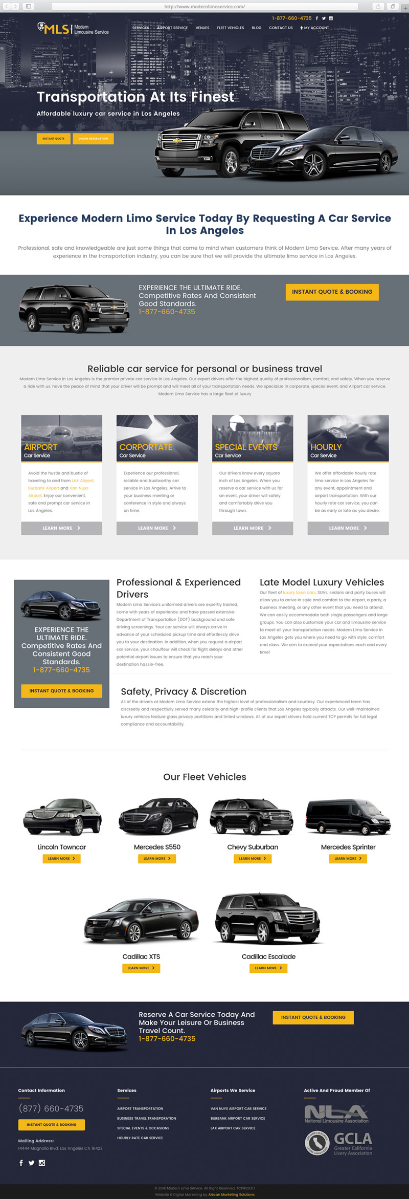 Web Development - Modern Limousine Service