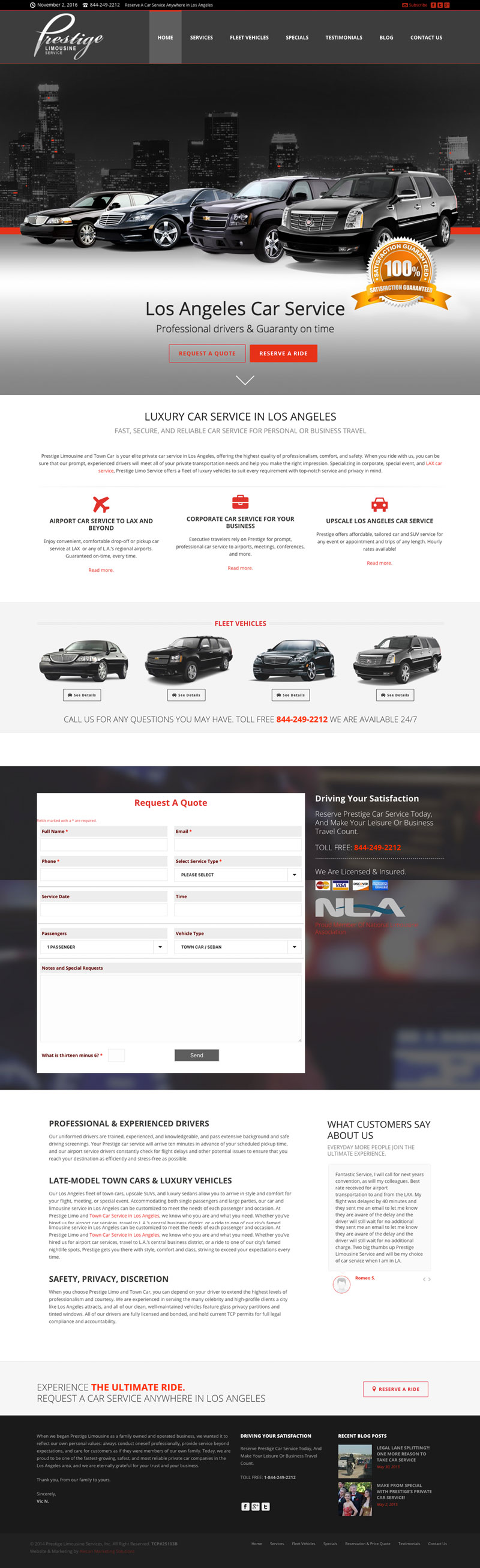 Web Development - Modern Limousine Service