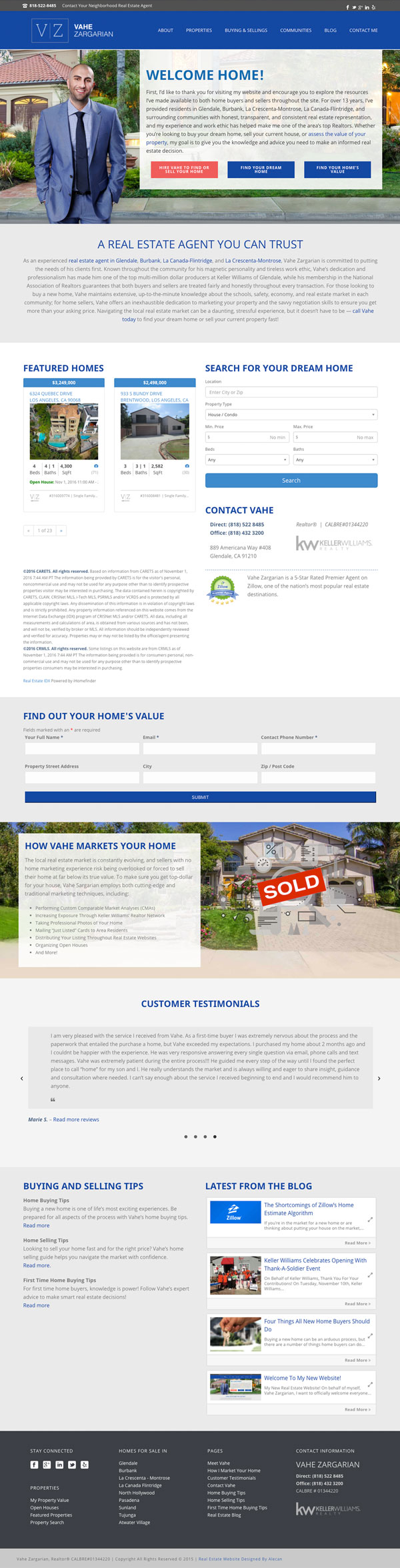 Web Development - Vahe Zargarian Real Estate