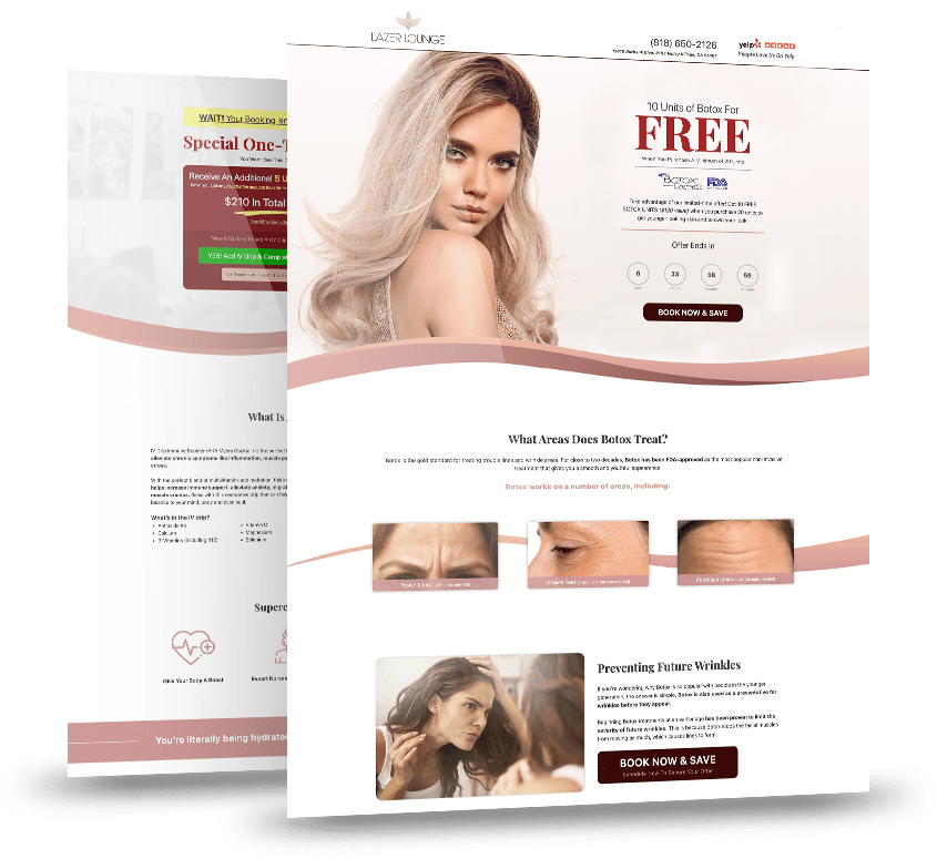 Case Study - Lazer Lounge - Funnel Page