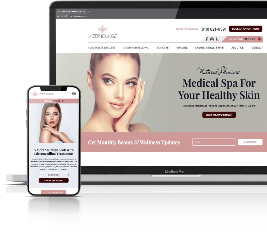 Case Study - Lazer Lounge - Website Redesign