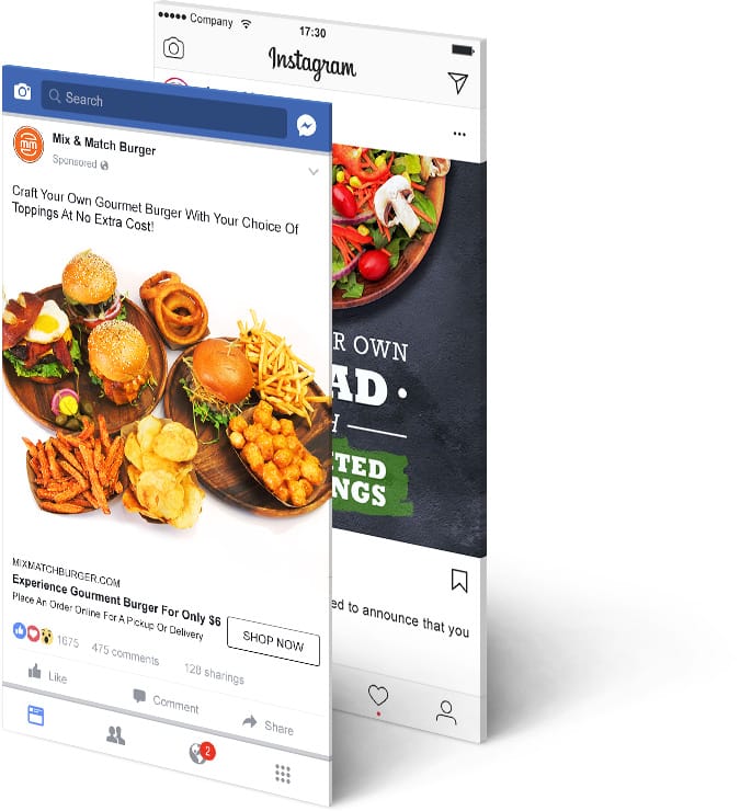 Paid Social Ads Marketing for Mix & Match Burger