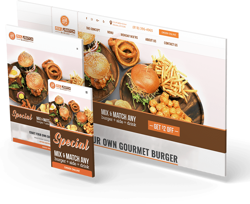 Mix & Match Burger Web Design Showcase