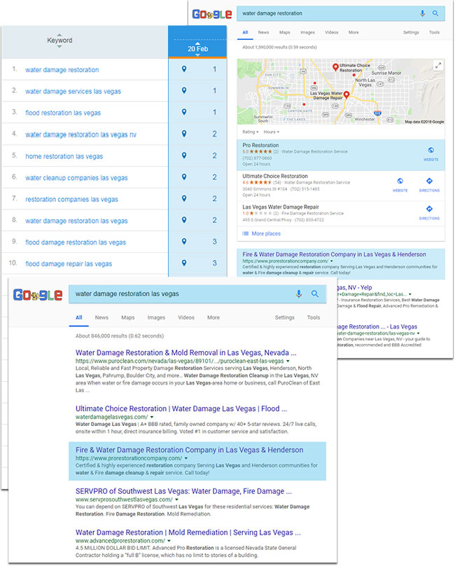 Pro Restoration Case Study - Search Engine Optimization Strategy
