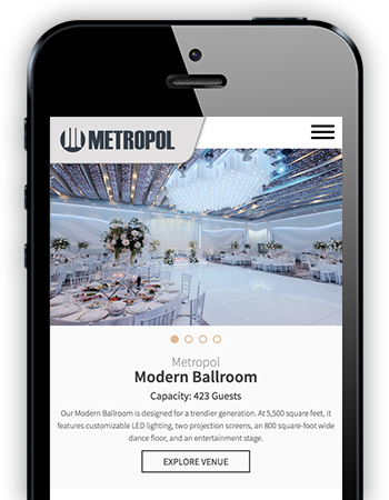 Mobile Responsive Web Development - Metropol Banquet Hall