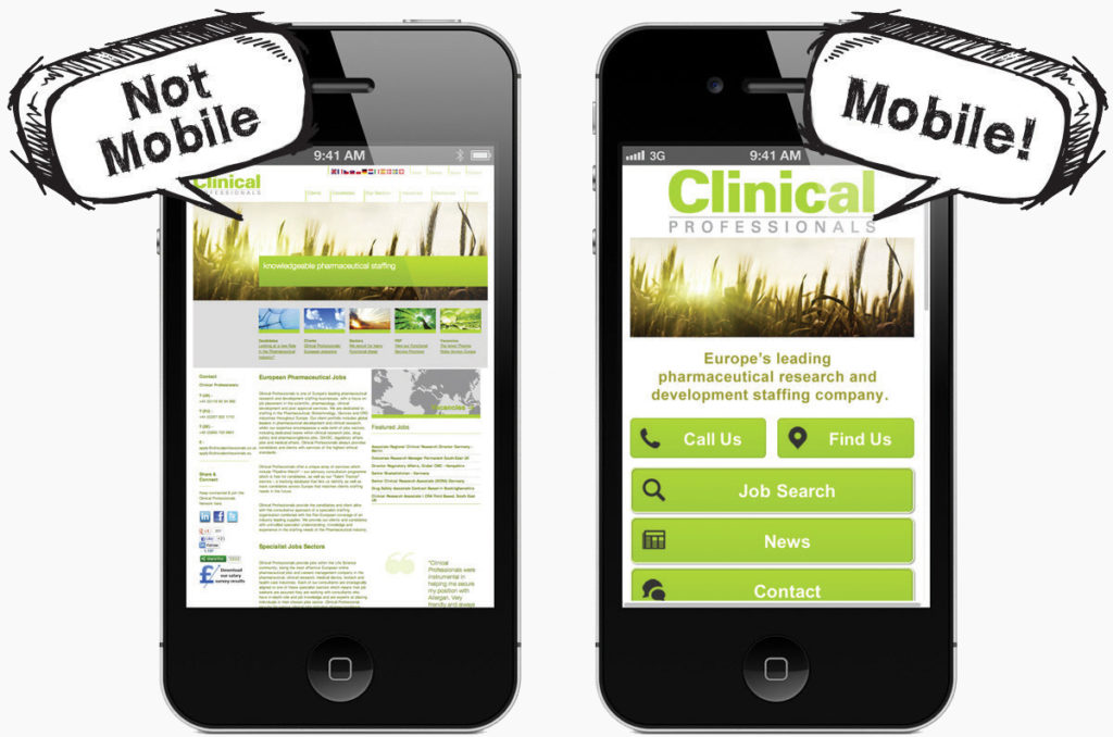 Mobile Friendly Website and Not Mobile Friendly website