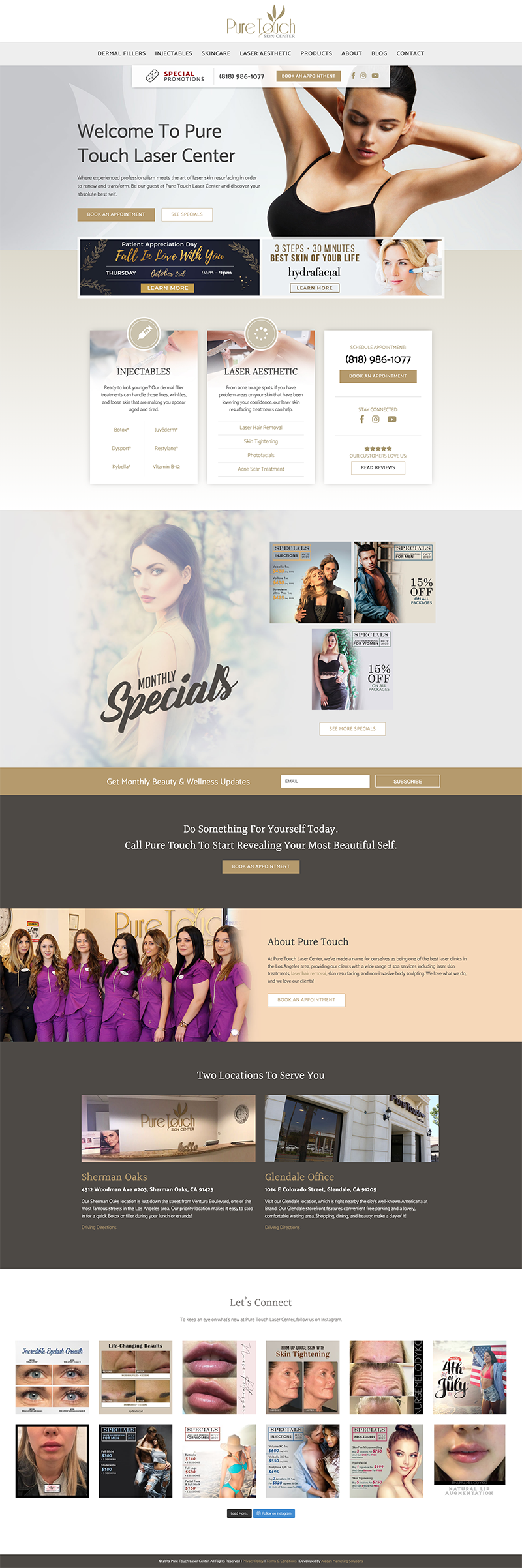 Pure Touch Laser Center Website