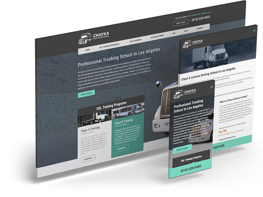 Transportation Website Design