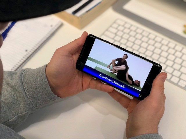 watching video on mobile device