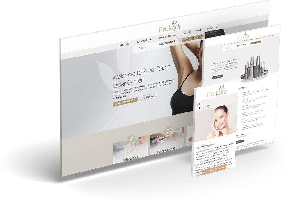 Pure Touch Sin Center - Website Redesign